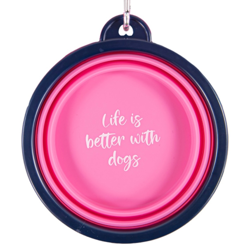 Travel Pet Bowl - Life is better with dogs